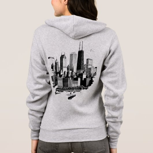 Chicago Skyline Hoodie (Rückseite)