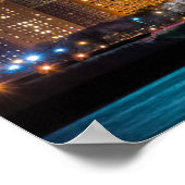 Chicago Skyline Illinois Night Sky Poster (Ecke)
