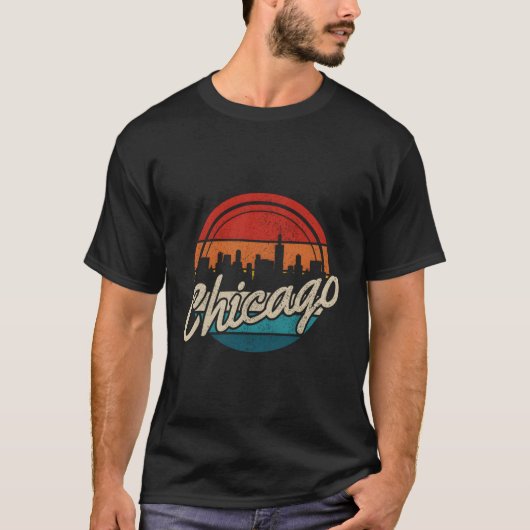 Chicago Skyline Illinois Pride T-Shirt (Vorderseite)