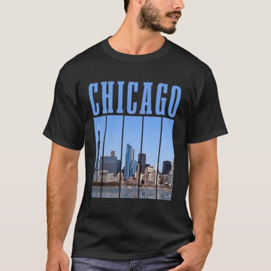 Chicago Skyline Illinois Pride T-Shirt (Vorderseite)