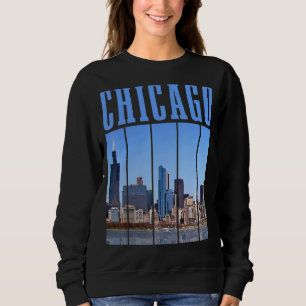 Chicago Skyline Illinois Vintag Pride Chicago Sweatshirt