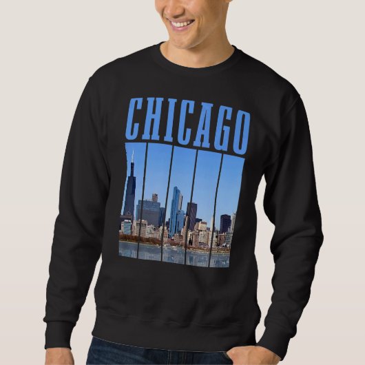 Chicago Skyline Illinois Vintag Pride Chicago Sweatshirt (Vorderseite)
