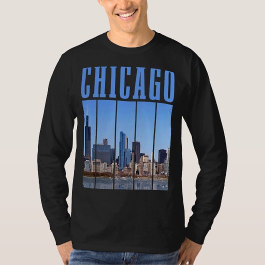 Chicago Skyline Illinois Vintag Pride Chicago T-Shirt (Vorderseite)