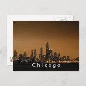 Chicago Skyline im John Hancock Center Postkarte (Vorne/Hinten)