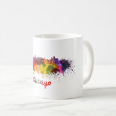 Chicago skyline im Watercolor Kaffeetasse (VorderseiteRechts)