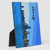 Chicago Skyline in Collage Paint Fotoplatte (Seite)
