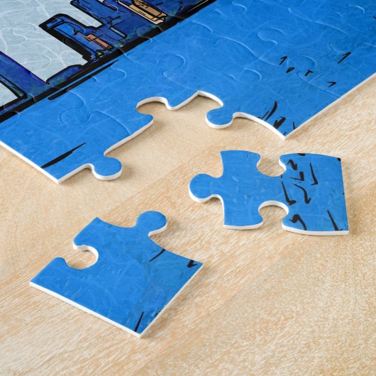 Chicago Skyline in Collage Paint Puzzle (Seite)