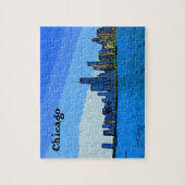 Chicago Skyline in Collage Paint Puzzle (Vertikal)