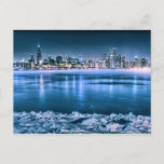 Chicago Skyline in Winter Postkarte<br><div class="desc">The Chicago skyline with a frozen Lake Michigan in the foreground</div>