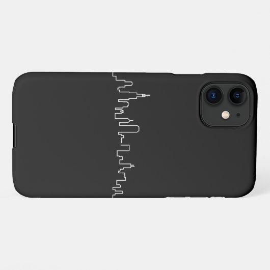 Chicago Skyline iPhone 11 Fall Hülle (Rückseite (Horizontal))