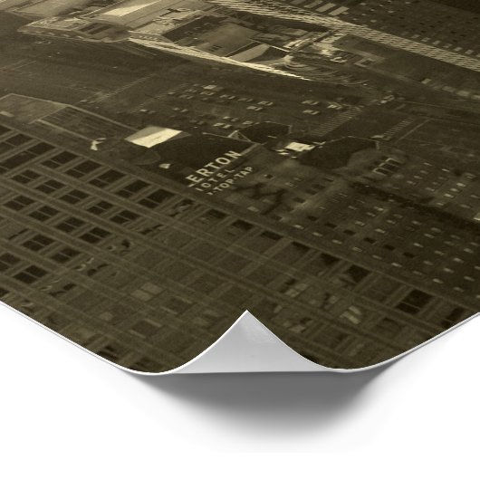 Chicago Skyline, John Hancock Center Skydeck Poster (Ecke)