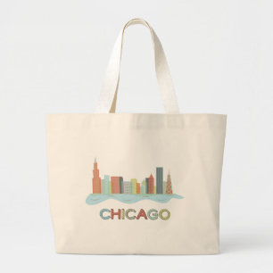 Chicago-Skyline Jumbo Stoffbeutel