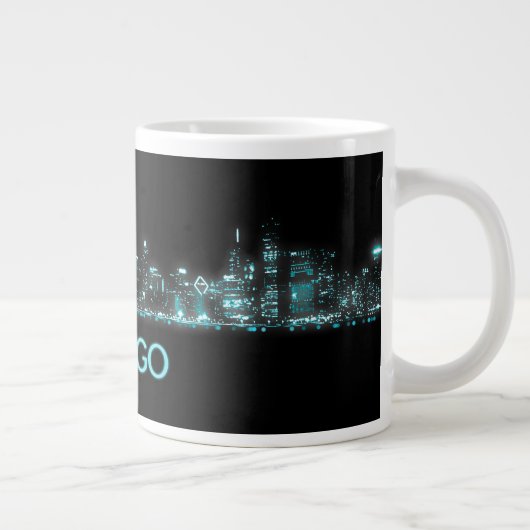 Chicago Skyline Jumbo-Tasse (Rechts)