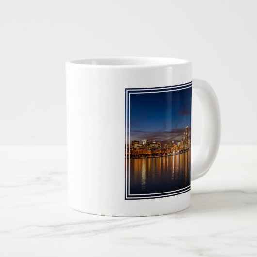 Chicago Skyline Jumbo-Tasse (Vorderseite Rechts)