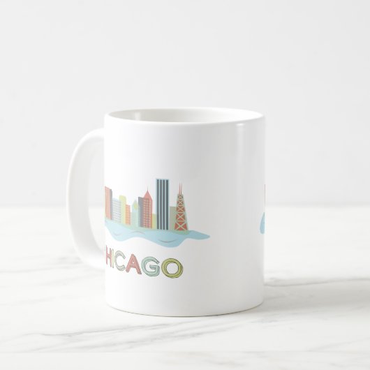 Chicago-Skyline Kaffeetasse (Vorderseite Links)