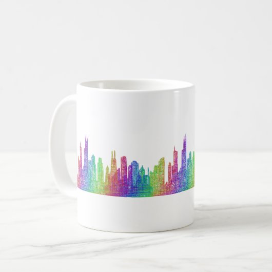 Chicago-Skyline Kaffeetasse (Vorderseite Links)