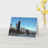 Chicago-Skyline Karte (Gelbe Blume)