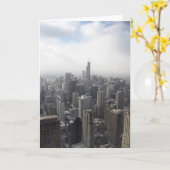 Chicago-Skyline Karte (Gelbe Blume)