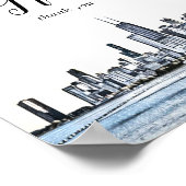 Chicago Skyline Karten & Geschenke Schild (Ecke)