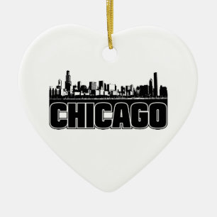 Chicago-Skyline Keramik Ornament