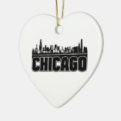 Chicago-Skyline Keramik Ornament (Links)