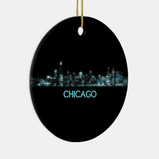Chicago Skyline Keramik Ornament (Rechts)