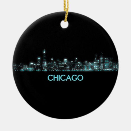 Chicago Skyline Keramik Ornament (Vorne)
