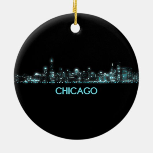 Chicago Skyline Keramik Ornament (Hinten)