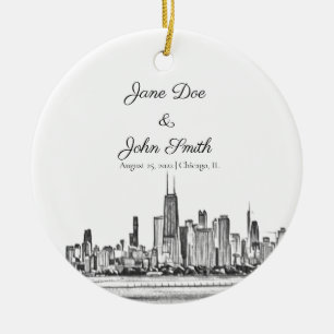 Chicago Skyline Keramik Ornament