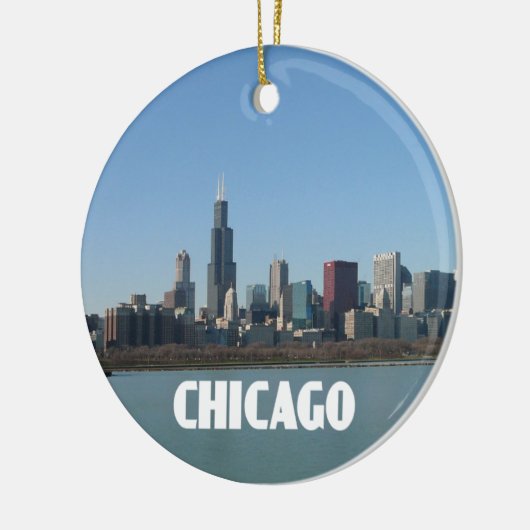 Chicago Skyline Keramik Ornament (Links)