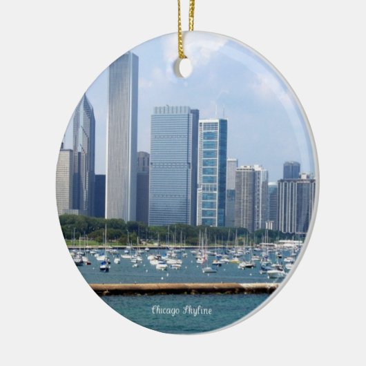 Chicago Skyline Keramikornament (Links)
