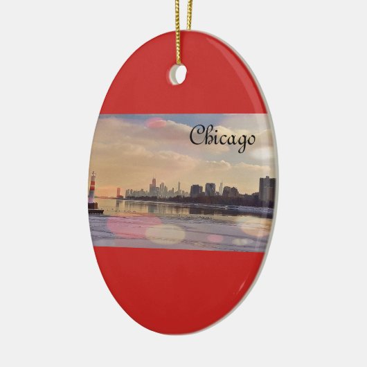 Chicago Skyline Keramikornament (Links)