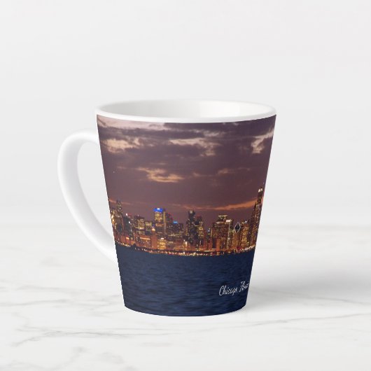 Chicago Skyline Latte Tasse (Linke Ecke)