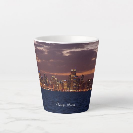 Chicago Skyline Latte Tasse (Vorderseite)