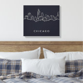 Chicago Skyline Leinwanddruck (Insitu (Schlafzimmer))