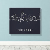 Chicago Skyline Leinwanddruck (Insitu (Holzboden))