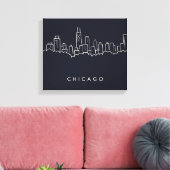 Chicago Skyline Leinwanddruck (Insitu (Wohnzimmer))