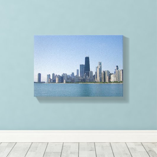 Chicago Skyline Leinwanddruck (Insitu (Holzboden))