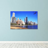 Chicago Skyline. Leinwanddruck (Insitu (Holzboden))
