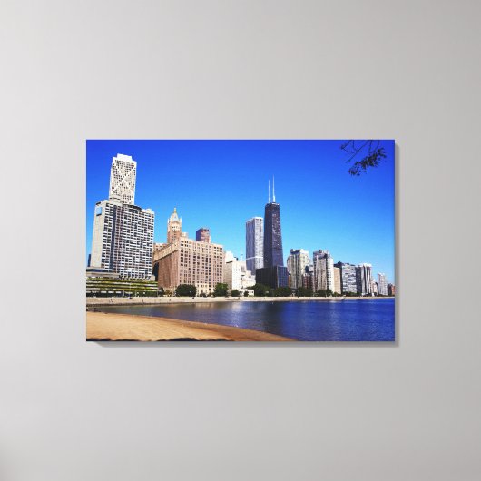 Chicago Skyline. Leinwanddruck (Vorderseite)