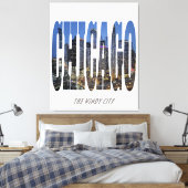 Chicago Skyline Leinwanddruck (Insitu (Schlafzimmer))