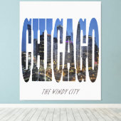 Chicago Skyline Leinwanddruck (Insitu (Holzboden))