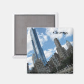 Chicago Skyline Magnet (Vorderseite/Rückseite)