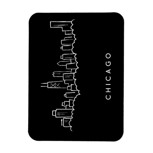 Chicago Skyline Magnet (Vertikal)