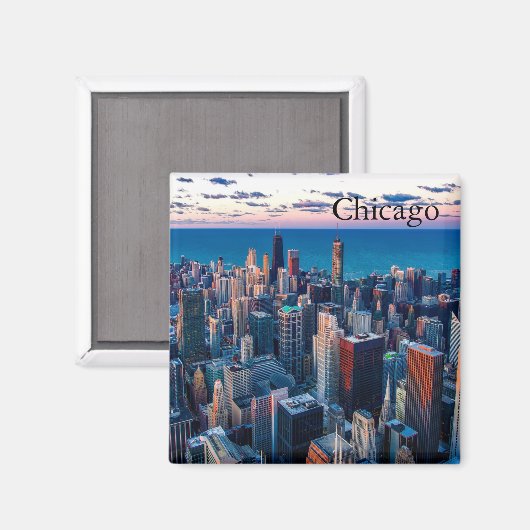 Chicago Skyline Magnet (Vorderseite/Rückseite)