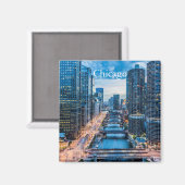 Chicago Skyline Magnet (Vorderseite/Rückseite)