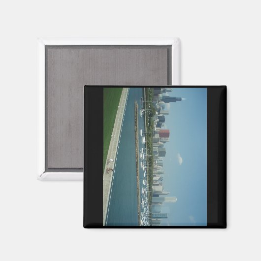 Chicago Skyline Magnet (Vorderseite/Rückseite)