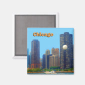 Chicago Skyline Magnet (Vorderseite/Rückseite)