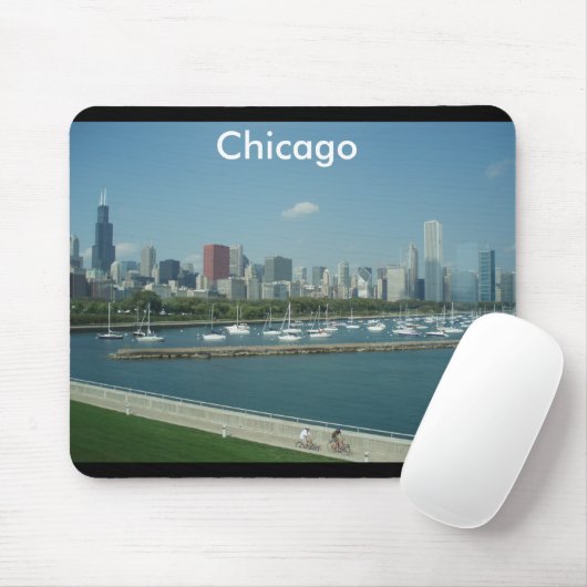 Chicago-Skyline-Mausunterlage Mousepad (Mit Mouse)