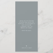 Chicago Skyline | Menü für Hochzeiten Menükarte (Rückseite)